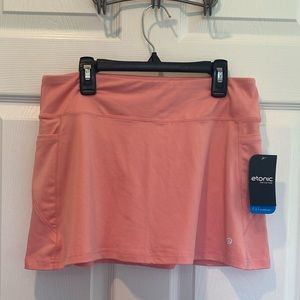 NWT Etonic Womens Pink Reflective Golf Knit Skort w/ Stretch Side Pockets Size S